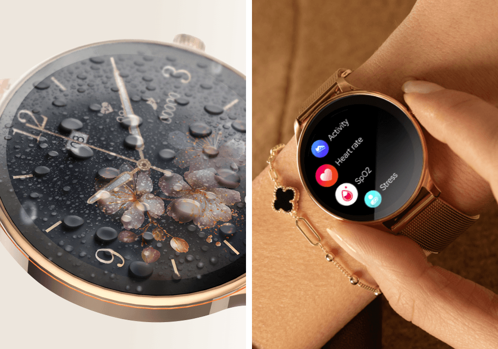 Smartwatch FOREVER Velora SB-306 w kroplach wody
