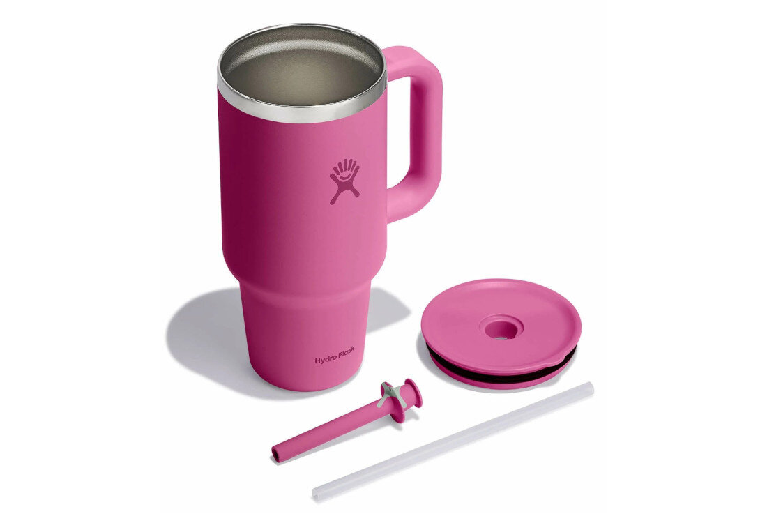 Kubek termiczny HYDRO FLASK All Around Travel Tumbler Różowy 946 ml Czysty smak i higiena nie przejmuje zapachów ani smaków brak BPA bezpieczeństwo użytkowania Możliwość mycia w zmywarce