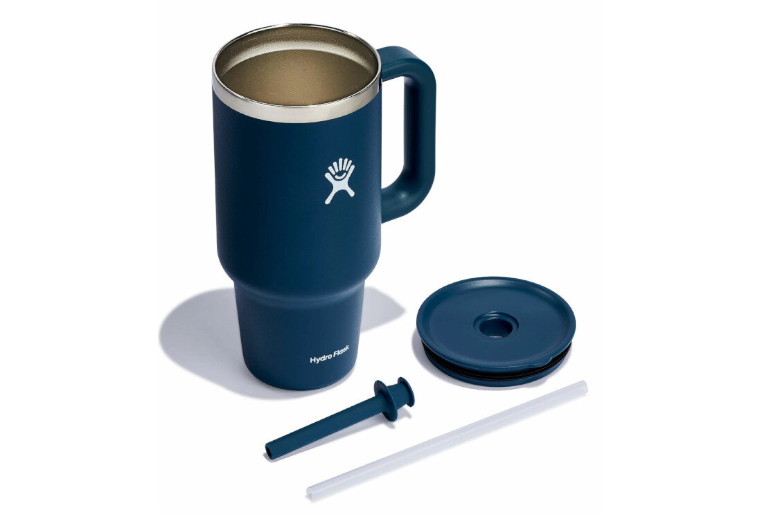 Kubek termiczny HYDRO FLASK All Around Travel Tumbler Niebieski 946 ml Czysty smak i higiena nie przejmuje zapachów ani smaków brak BPA bezpieczeństwo użytkowania Możliwość mycia w zmywarce