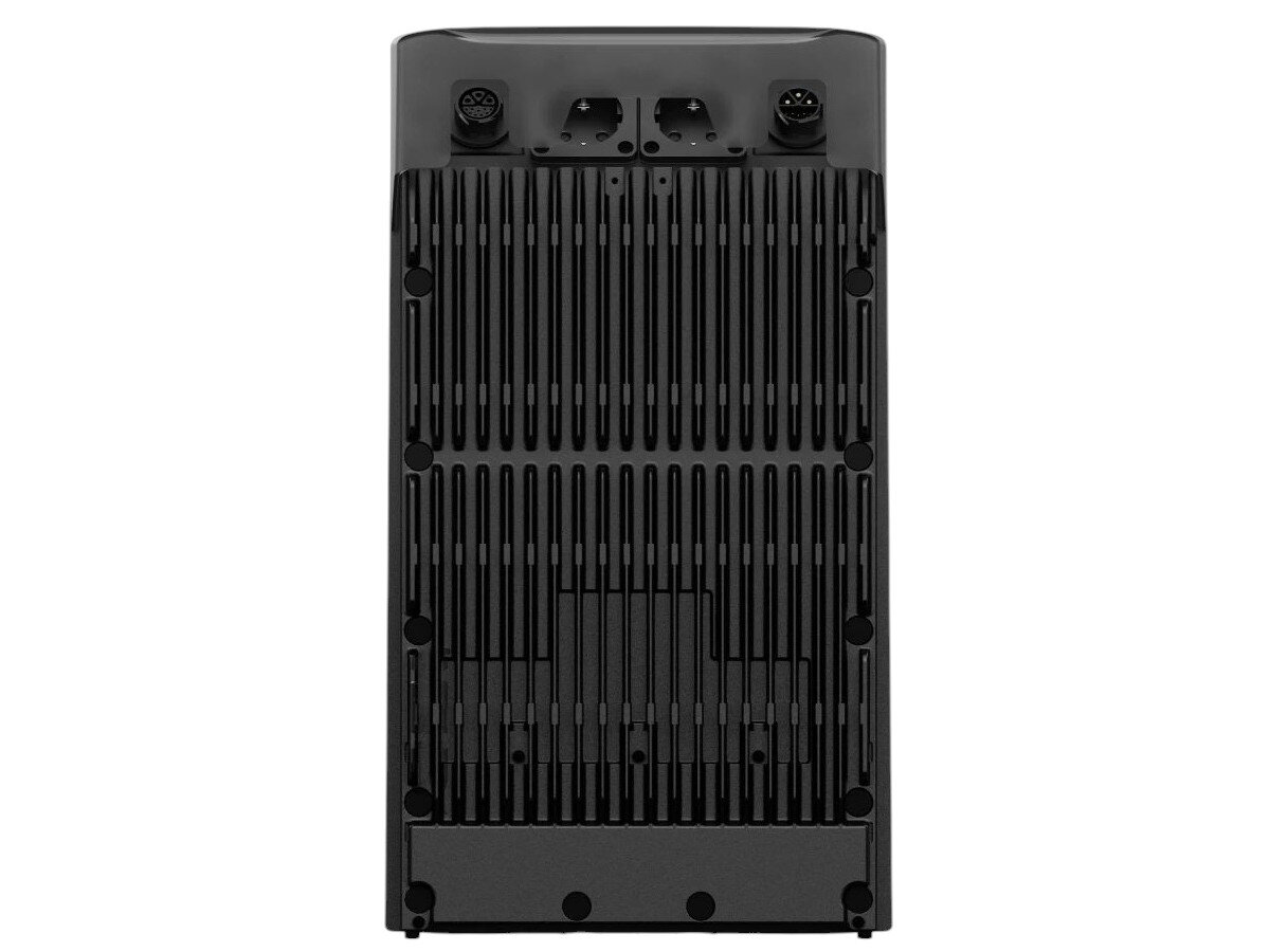 Magazyn energii ECOFLOW Stream AC Pro 800W, solar, szybkie ładowanie, energia, MPPT, Tylny widok magazynu energii, duże żebra chłodzące dla wydajnego odprowadzenia ciepła.
