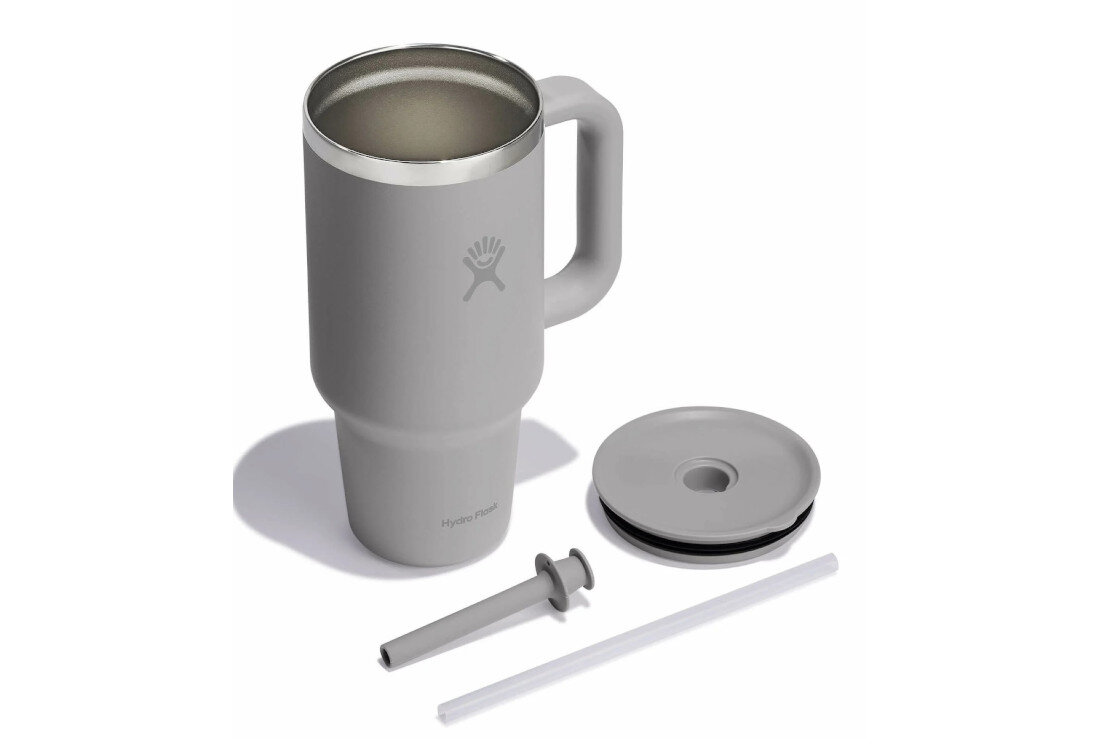 Kubek termiczny HYDRO FLASK All Around Travel Tumbler Szary 710 ml Czysty smak i higiena nie przejmuje zapachów ani smaków brak BPA bezpieczeństwo użytkowania Możliwość mycia w zmywarce