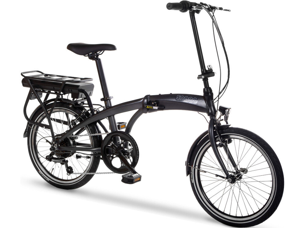 Rower elektryczny HUFFY City-E U20 20 cali Grafitowy rower na białym tle widoczny od przodu pod skosem uniwersaly rower elektryczny środek codziennego transportu do weekendowych przejażdżek wymaga również pracy mięśni nóg elektryczny układ napędowy wspomaga rowerzystę