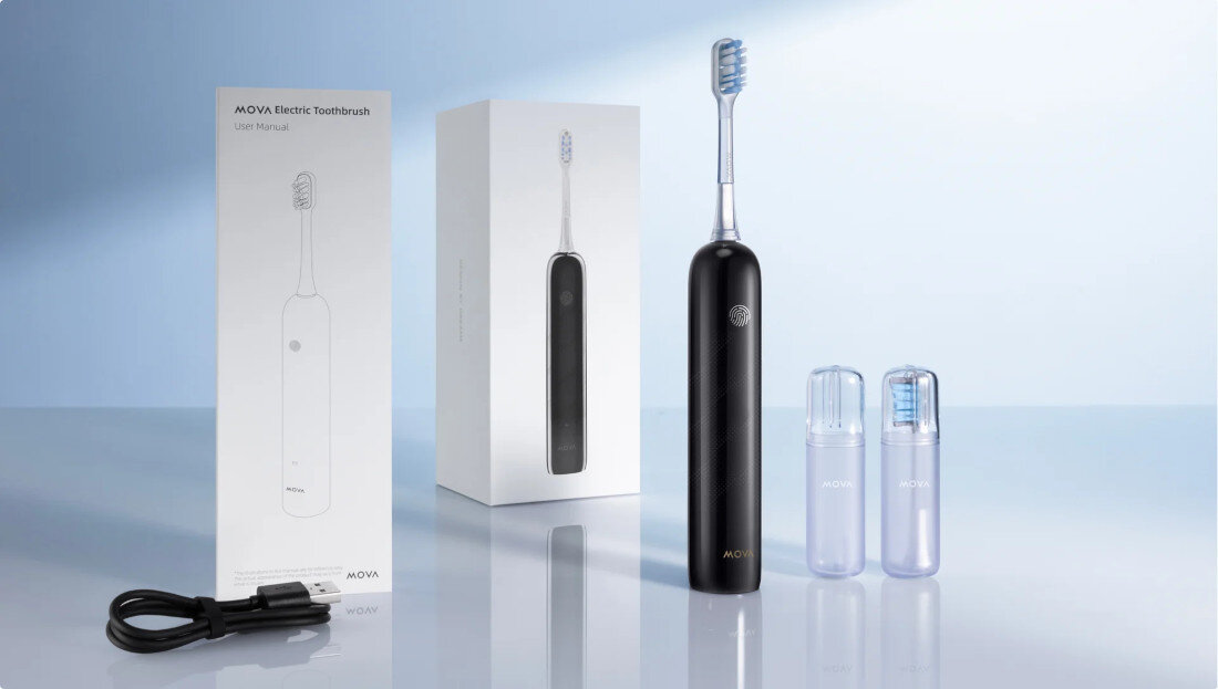 Szczoteczka soniczna DREAME Mova Fresh Czarny  zestaw akcesoria komplet wyposazenie