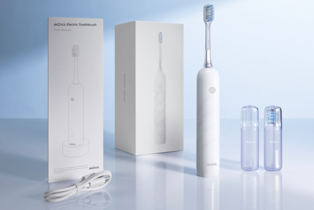 Szczoteczka soniczna DREAME Mova Fresh Biały zestaw akcesoria komplet wyposazenie