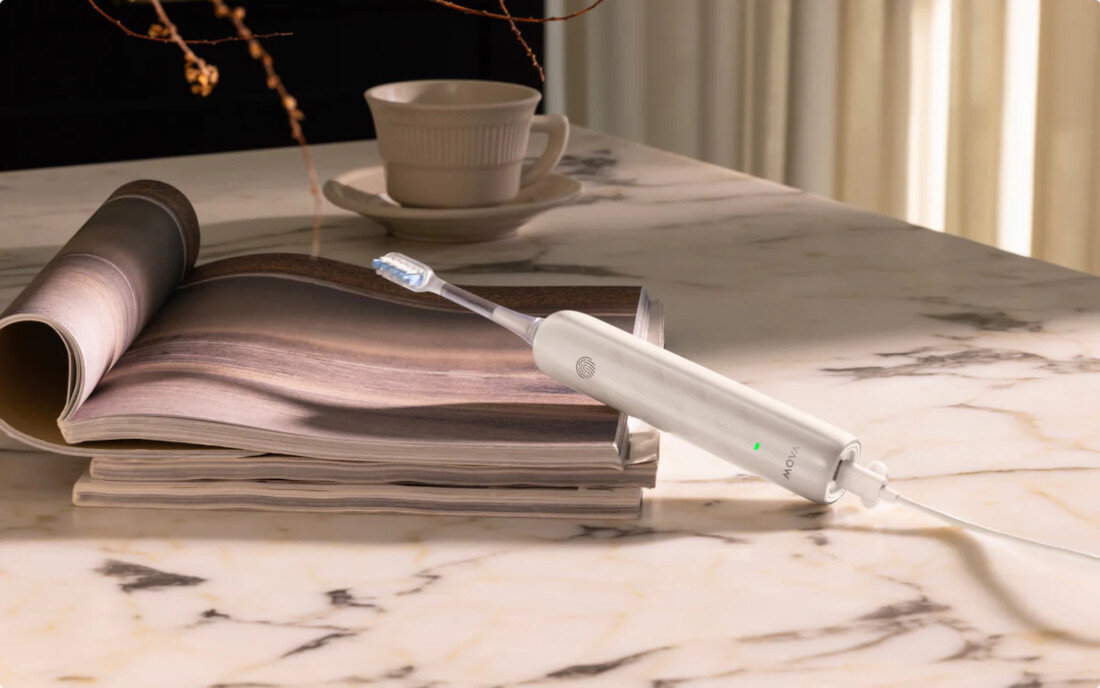 Szczoteczka soniczna DREAME Mova Fresh Biały Długi czas pracy pielęgnacja szybkie ładowanie poprzez port USB-C korzystanie ułatwienie ułatwienie rytuna