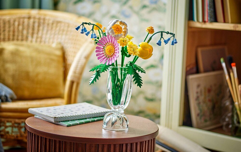 LEGO 10347 ICONS Botanicals Mały słoneczny bukiet dla dzieci elementy