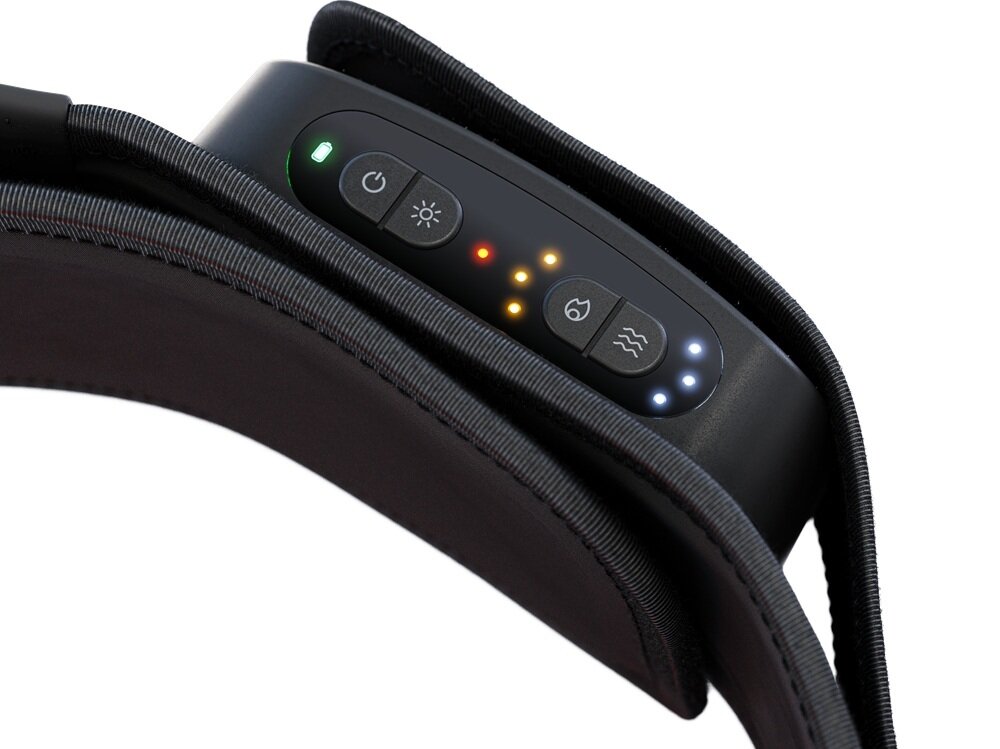 Elektryczny pas lędźwiowy THERABODY Thermback Led panel sterowania, trzy poziomy ciepła, trzy tryby wibracji