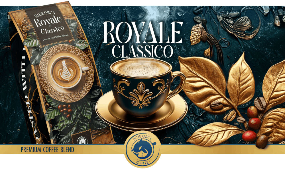 Kawa ziarnista BLUE ORCA COFFEE Classico Royale Limited Edition 0.8 kg podróż sensoryczna tradycyjne palenie ziaren