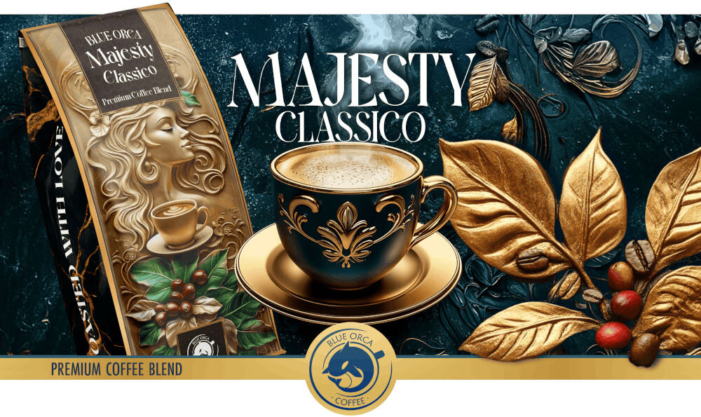 Kawa ziarnista BLUE ORCA COFFEE Classico Majesty Limited Edition 0.8 kg podróż sensoryczna tradycyjne palenie ziaren