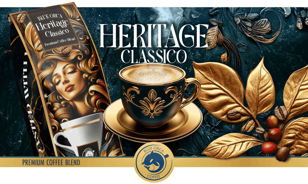 Kawa ziarnista BLUE ORCA COFFEE Classico Heritage Limited Edition 0.8 kg podróż sensoryczna tradycyjne palenie ziaren