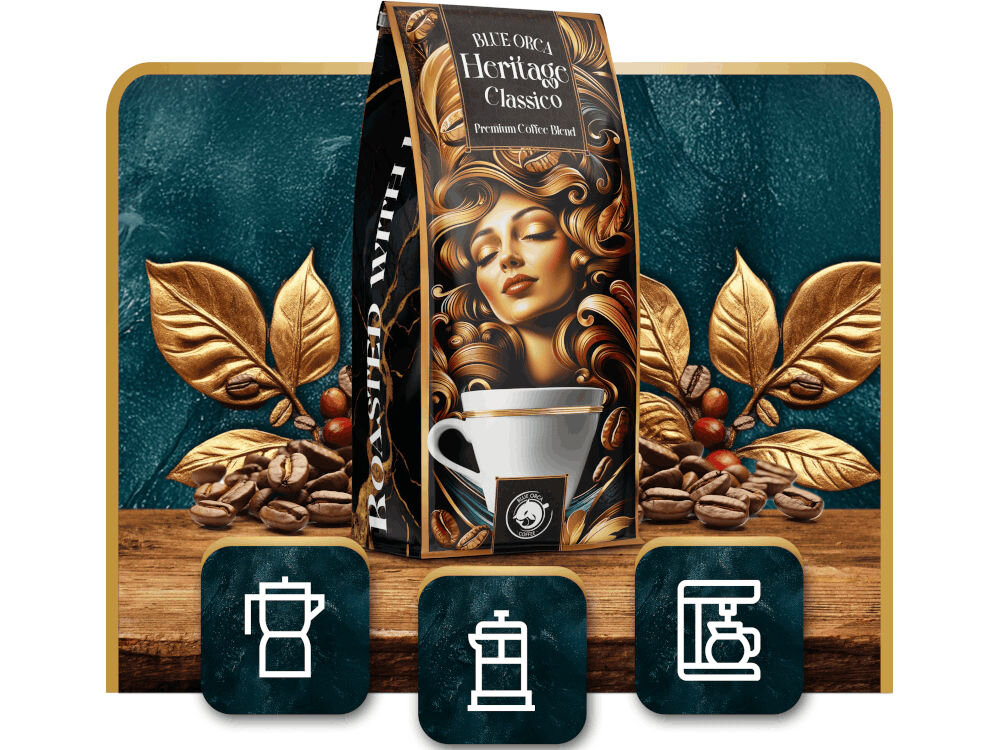 Kawa ziarnista BLUE ORCA COFFEE Classico Heritage Limited Edition 0.8 kg zrównoważone plantacje żyzne gleby jakość