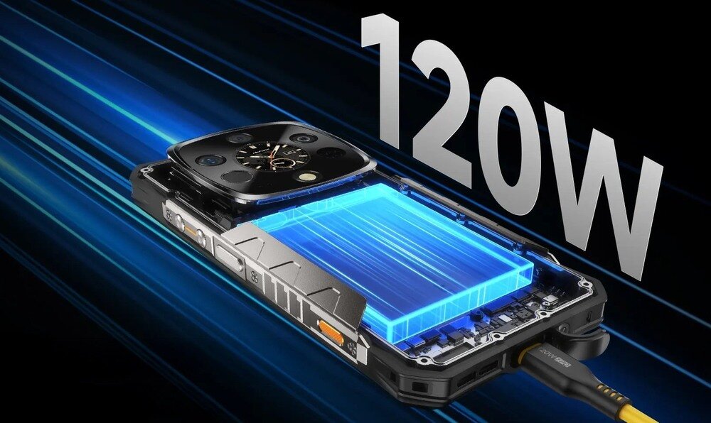 Smartfon ULEFONE Armor 28 Ultra Thermal szybkie ładowanie PD PPS USB 3.2 Gen 2 kabel w zestawie