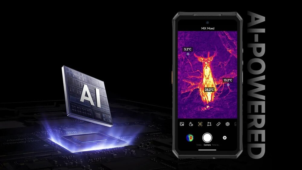 Smartfon ULEFONE Armor 28 Ultra Thermal aparat MediaTek Dimensity 9300+ AI termowizja
