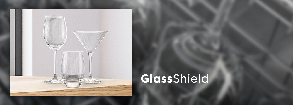ZMYWARKA BEKO BDIN38644D wizualizacja kieliszki szklanki szklane naczynia blat Dbałość o szkło GlassShield ochrona bezpieczne mycie skuteczne wydłużanie żywotności szkła naczyń