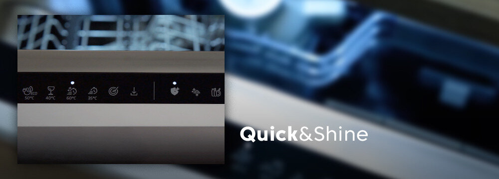 ZMYWARKA BEKO BDIN38644D lifestyle panel programy Program Quick&Shine szybki 58 minut krótki czas