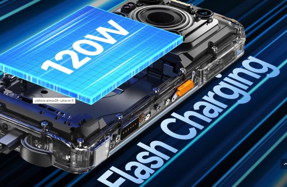 Smartfon ULEFONE Armor 26 ładowanie