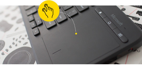 Klawiatura MICROSOFT All-In-One Media Keyboard - trackpad
