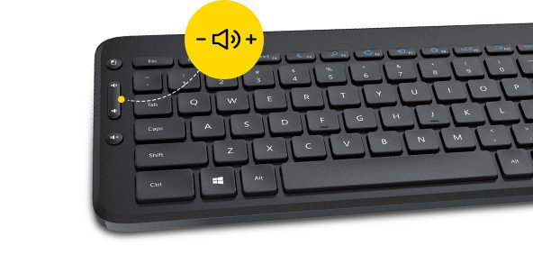 Klawiatura MICROSOFT All-In-One Media Keyboard - regulacja głośności