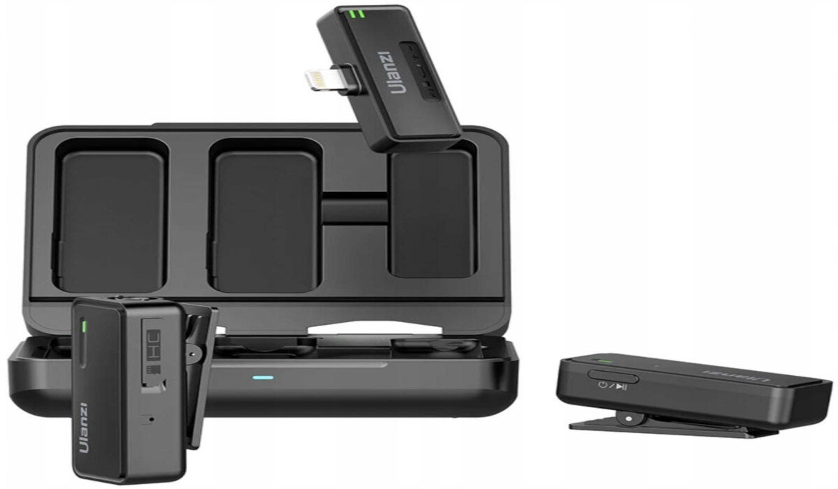 Mikrofon ULANZI UW-MIC 20P do iPhone Lightning Dźwięk wymiary zasilanie wygląd Nowoczesny design