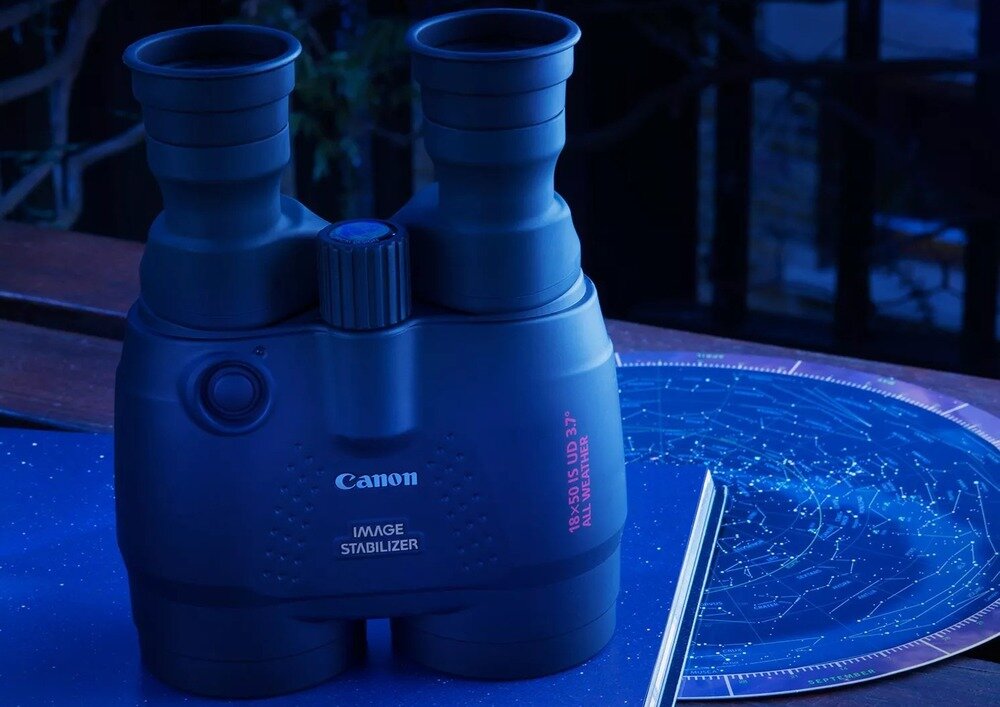 Lornetka CANON 18x50 IS stabilizacja obrazu IS drgania redukcja