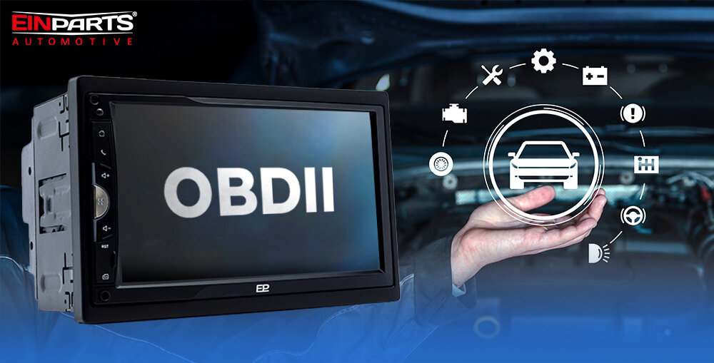 Radio samochodowe EINPARTS EPCR12 - Radio EinParts z pilotem i obsługą Bluetooth, radio po skosie