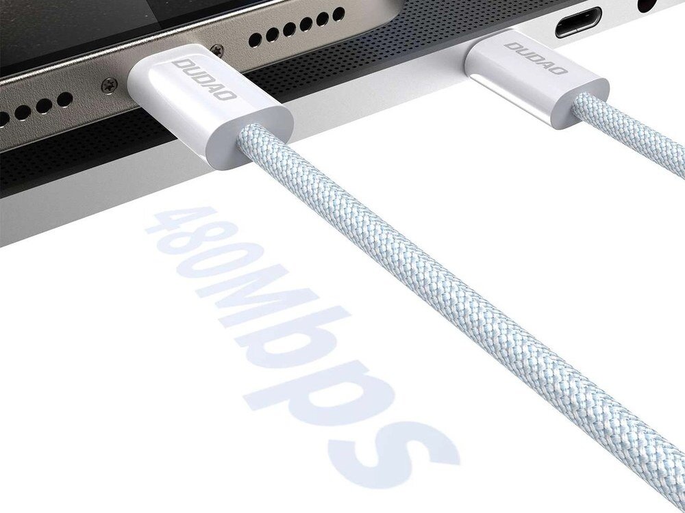 Kabel DUDAO L6C szybkiego ładowania Dudao L6C kompatybilną ładowarką standard Power Delivery (PD) - kabel na białym tle