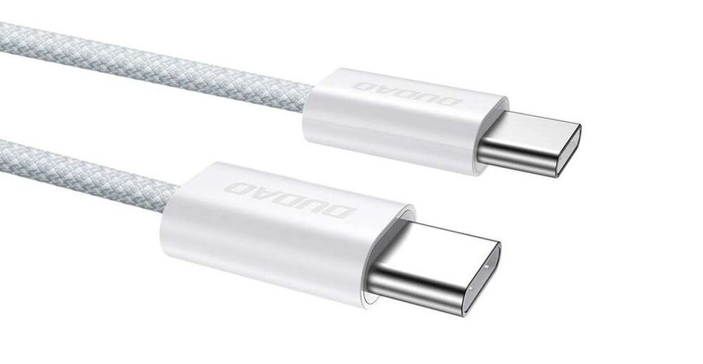 Kabel DUDAO L6C Dudao L6C szybkie ładowanie transfer danych z prędkością do 480 Mb/s ładowania oraz przesyłania danych - zblizenie na wtyczki na białym tle