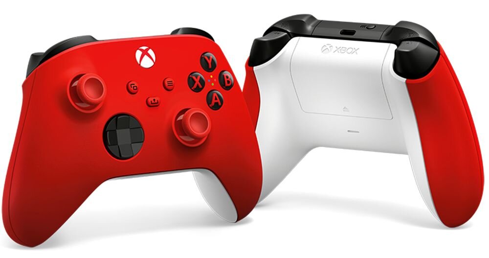 Kontroler MICROSOFT Xbox dwoma bateriami AA do 40 godzin - kontroler na białym tle