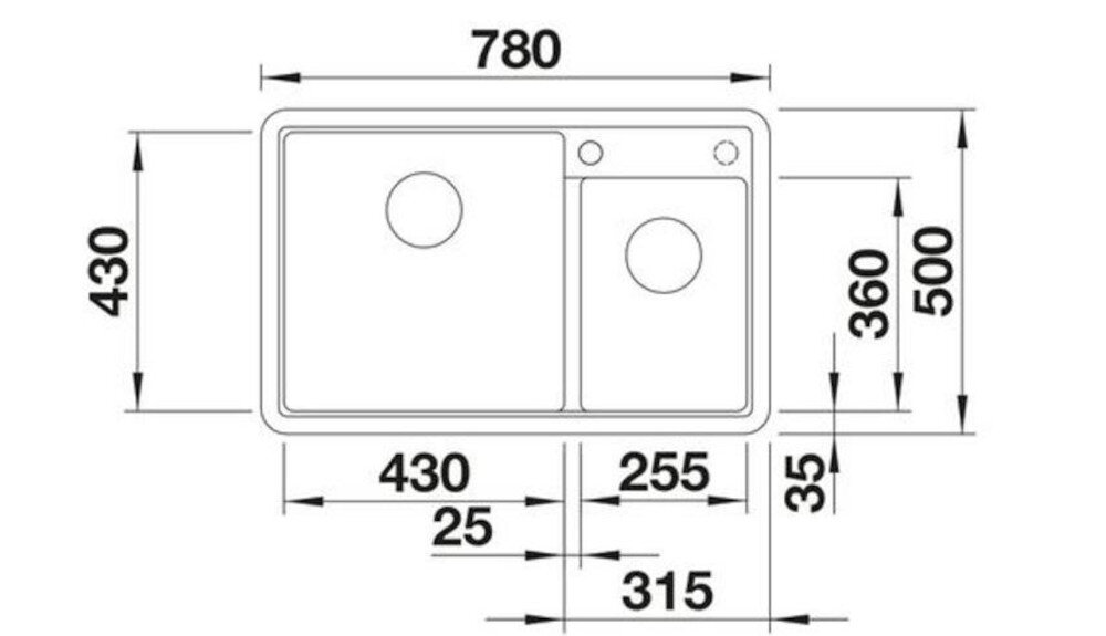 BLANCO zlewozmywak wymiary głębokość