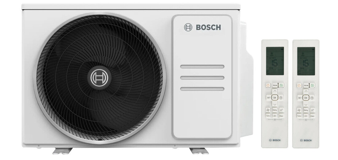 Klimatyzator Multisplit, Pompa ciepła powietrze - powietrze BOSCH Climate CL5000M 53/2E (2 pomieszczenia) Mobilna konstrukcja wymiary mobilna konstrukcja montaż ułatwienie poziom hałasu sprężarka rotacyjna