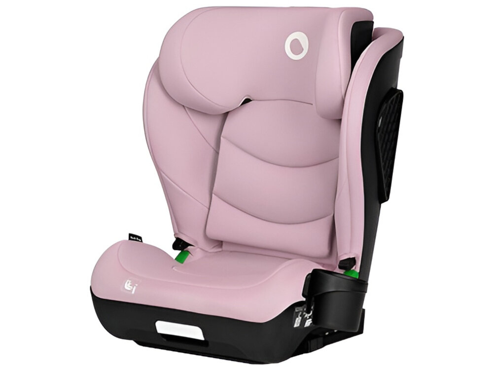Fotelik samochodowy LIONELO Neal i-Size 100-150 cm (15-36 kg) Różowy fotelik na białym tle widoczny od przodu pod skosem bezpieczeństwo wygoda wszechstronne zastosowanie