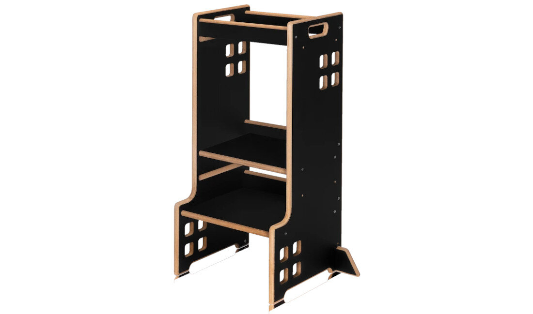 Pomocnik kuchenny LIONELO 2W1 Cass Czarny wygląd prezentacja wizualizacja design tło Funkcjonalność na lata