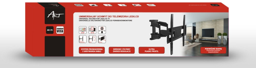 Uchwyt ART AR-75 do TV 23-65 cali - standard vesa