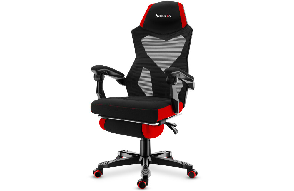 Fotel HUZARO Combat 3.0 czarno-czerwony pozycja dyskomfort 