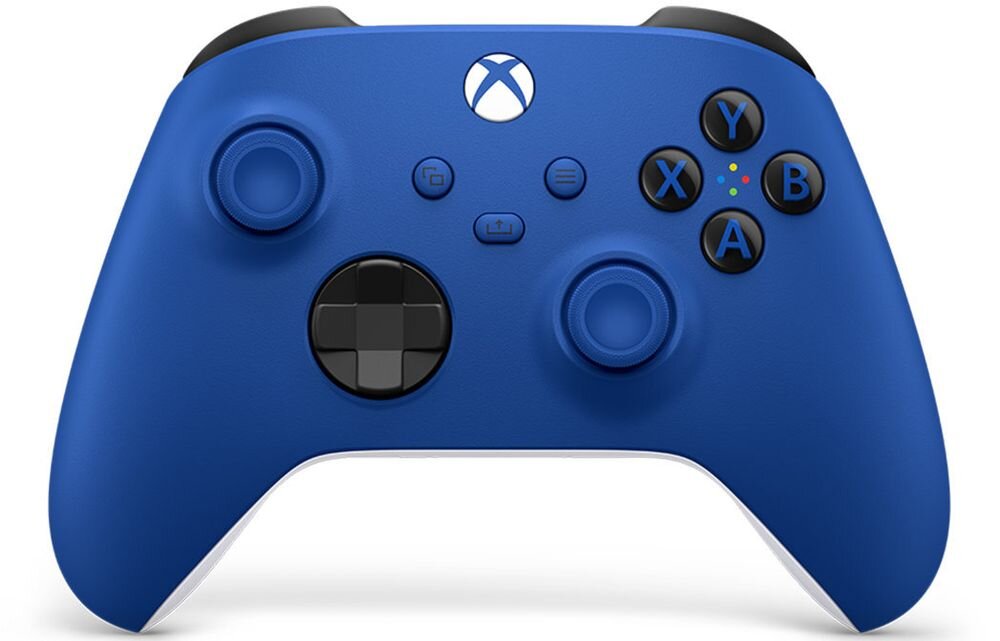 Kontroler MICROSOFT Xbox funkcję wibracji drgania Wygodna konstrukcja odpowiednio rozmieszczone elementy sterujące - kontroler trzymany w ręku w pobliżu klawiatury