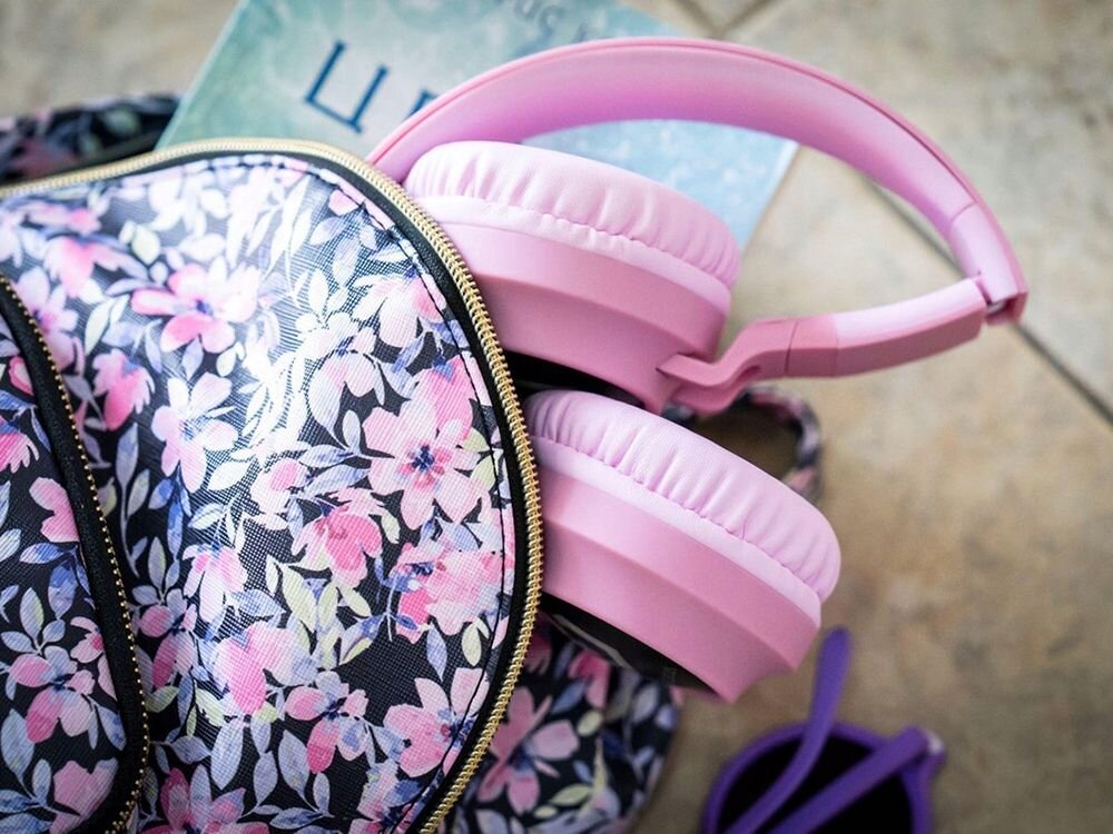 Słuchawki nauszne POWERLOCUS Buddy Kids Bluetooth 5.3 AUX microSD 32GB, słuchawki wystające z plecaka