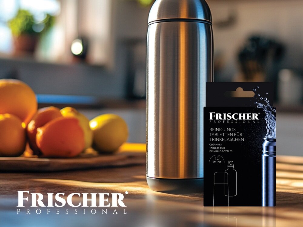 Tabletki czyszczące do butelek FRISCHER 10FR00229 (10 sztuk) ochrona wnętrza ekspresu, lepsze działanie, dłuższa żywotność