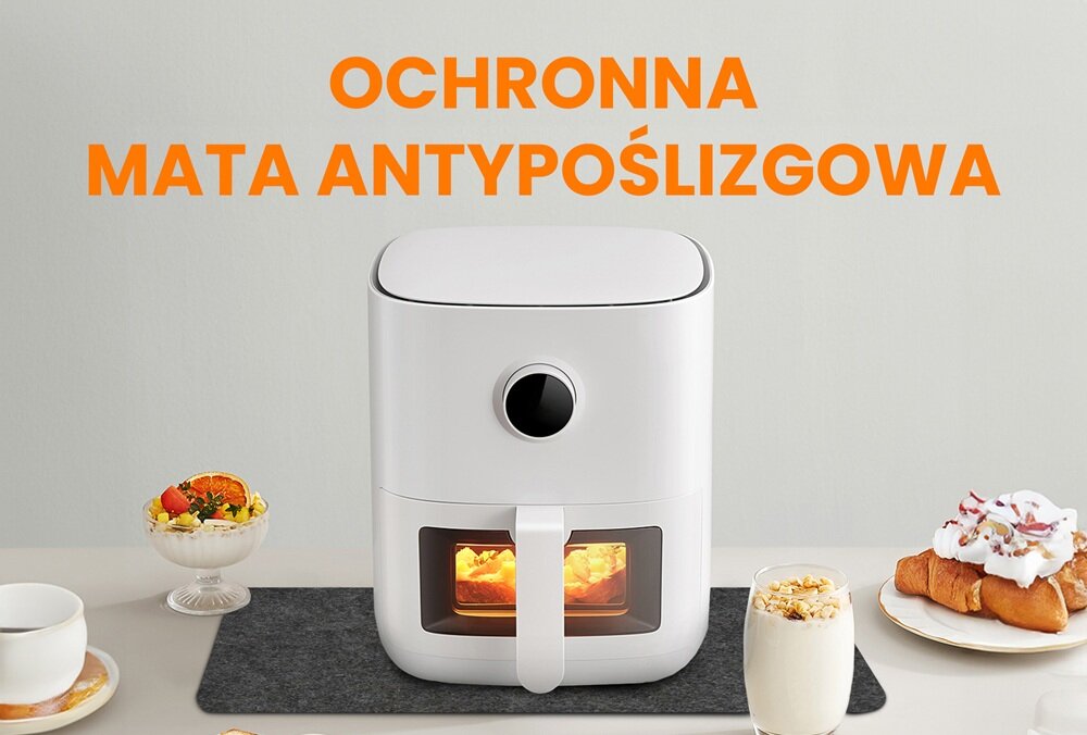 Mata ochronna pod Air Fryer EXTRALINK 60 x 45 cm gotowanie bez obaw, zatrzymywanie resztek tłuszczu i jedzenia, łatwiejsze utrzymanie czystosci