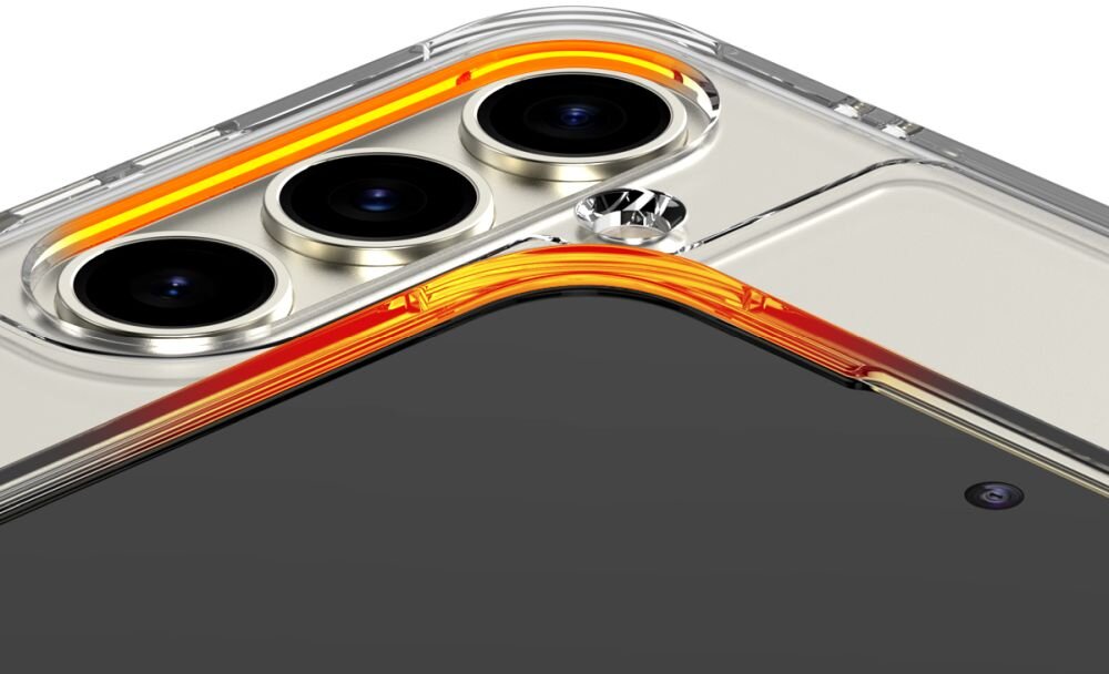 Etui ARAREE Flexield chroni przed zadrapaniami, zabrudzeniami i wstrząsami Podwyższone brzegi Przyciski 3D - podwyższone krawędzie ekranu i aparatu