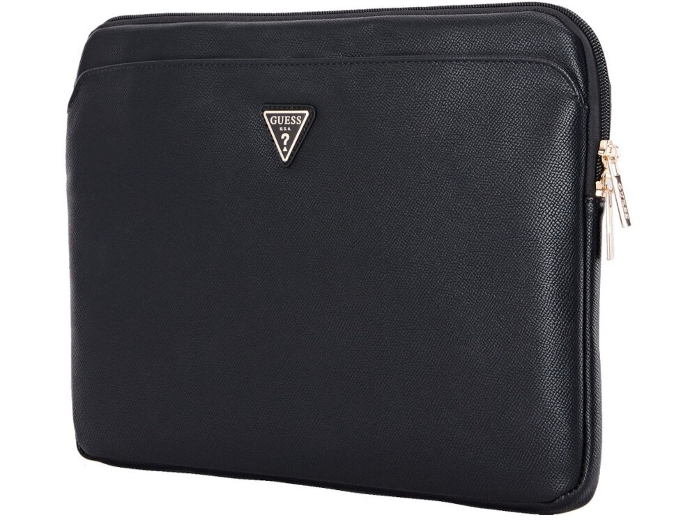 Etui na laptopa GUESS Sleeve 4G Zipper Pocket Triangle Logo 14 cali torba na bialym tle, wygoda, dodatek, styl, must-have
