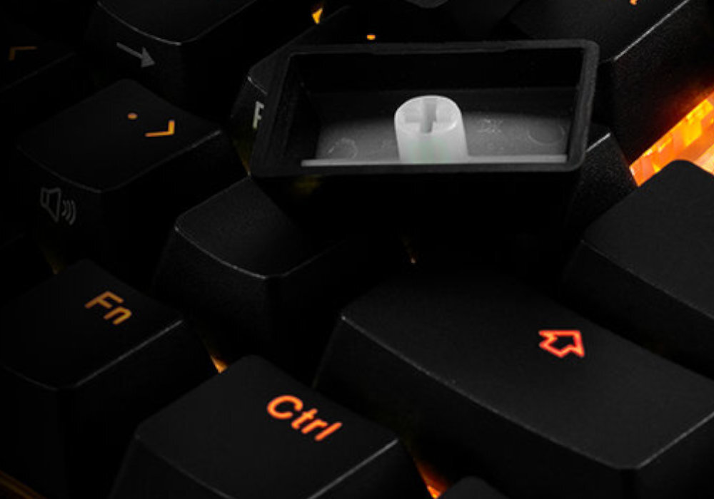Klawiatura POWERCOLOR x Ducky One 2 SF Kailh Box White gaming wizualizacja artyzm sztuka nakładki wyposażenie