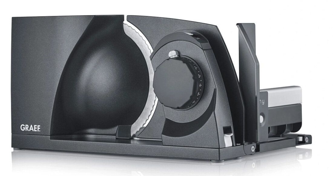 Krajalnica GRAEF MYtiny Twin Czarny wygląd design prezentacja wizualizacja Precyzja krojenia na co dzień