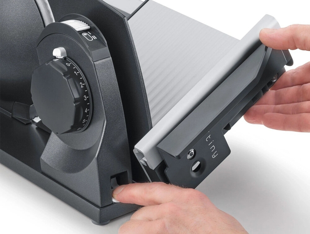 Krajalnica GRAEF MYtiny Twin Czarny Łatwe utrzymanie czystości Metalowa obudowa odporna na zabrudzenia szybka w czyszczeniu można wygodnie umyć higiena