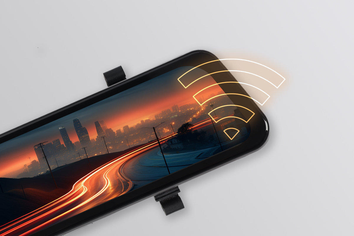 Wideorejestrator Prido X8 moduł Wi-Fi 6 bezprzewodowo aplikacji Prido GO (Android, iOS) szybki transfer filmów kamerą urządzeniem mobilnym konfiguracja ustawień kamery - funkcja wifi do przesyłania plików