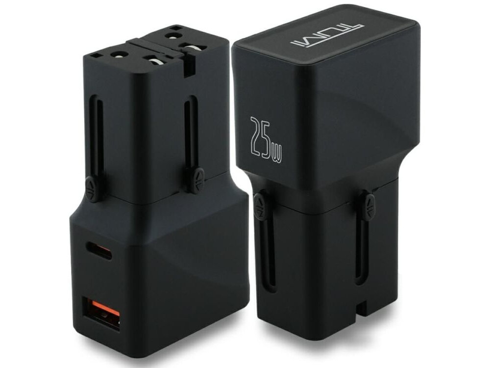 Ładowarka sieciowa TUMI Travel Adapter Czarny, Na białym tle ładowarka
