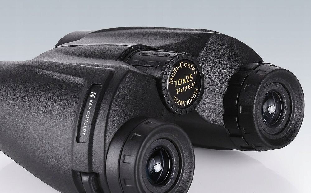 Lornetka K&F CONCEPT KF33.095 wygodnie leży w dłoni Regulowane muszle oczne i odstęp źrenicy 10 mm  