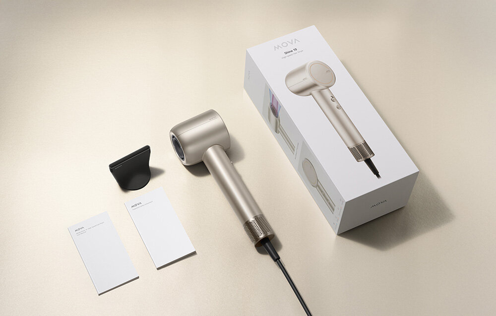 Suszarka MOVA Shine 10 1600W Szybkie i bezpieczne suszenie wygląd design tło wizualizacja