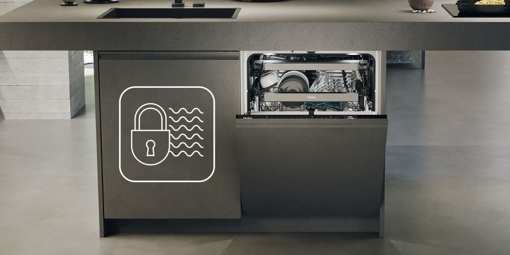 Zmywarka HAIER XYNERGY XS 63A4M4B Ramię X-spray Pompa ciepła A-30% TimeLight Prowadnice teleskopowe ochrona przed zalaeniem blokowanie dopływu wody monitorowanie poziomu wody