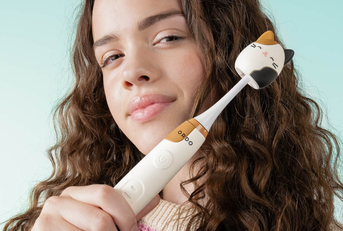 Szczoteczka soniczna ORDO Squishmallows Cam Samir Motywacja do regularności kontroli postępu lampki zapalanie czas konieczność zmiana obszar sygnały dźwiękowe i wibracje