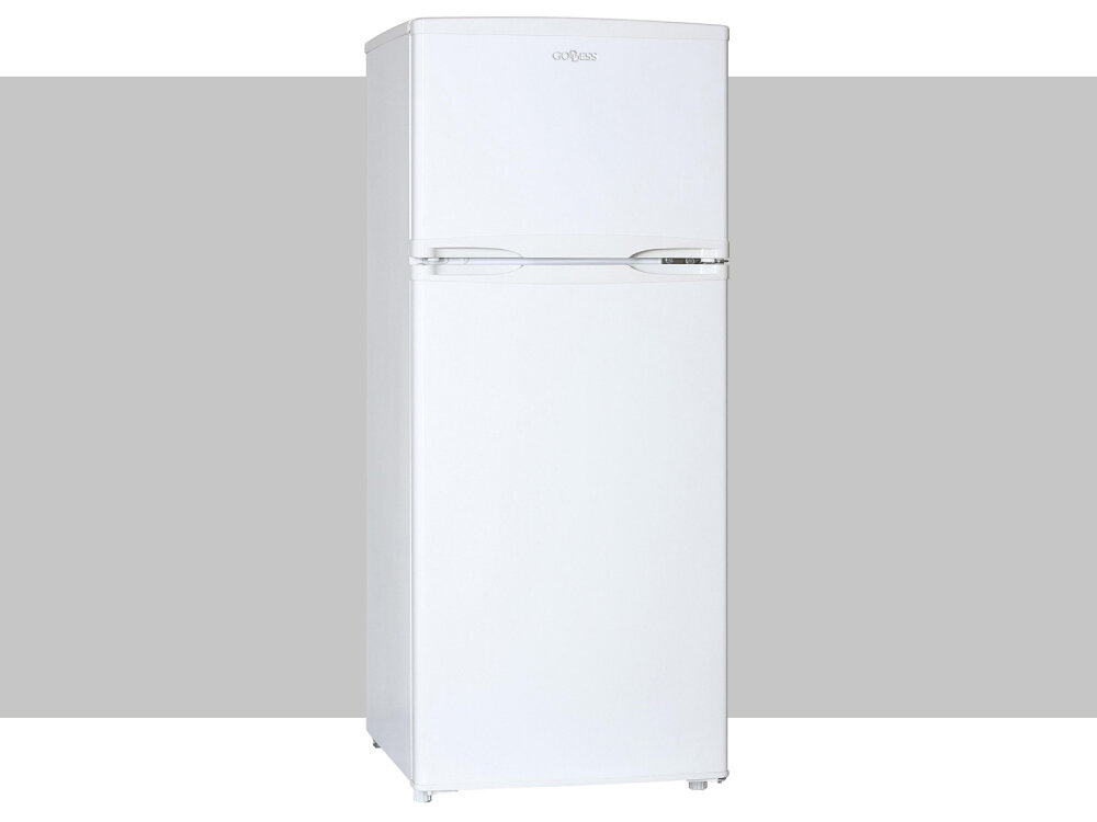 Lodówka GODDESS RDC0116GW8E klasa energetyczna e niskie zużycie energii 165 kwh cicha praca 40 dB oszczędność prądu do kuchni z aneksem